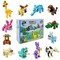 Wrapables Animal Building Blocks Set, 3-in-1 Building Kits for Party Favors, Goodie Bag Stuffer, Stocking Stuffer (Set of 12), Miracle Animals